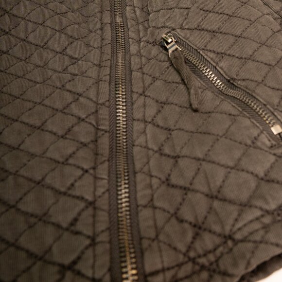 MARRAKECH - Black Quilted Moto Jacket - Full Zip - Size XS Womens - Picture 13 of 15